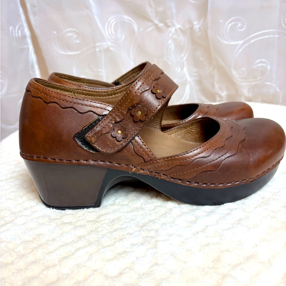 Dansko Brown Leather Mules